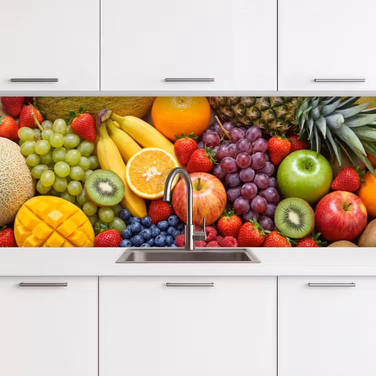 Eten - Fruit - Vers - Kleurrijk - Voeding keuken achterwand 2 middel -3d