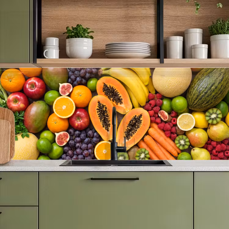 Eten - Fruit - Groenten - Vers - Kleurrijk keuken achterwand 2 middel -sfeer3