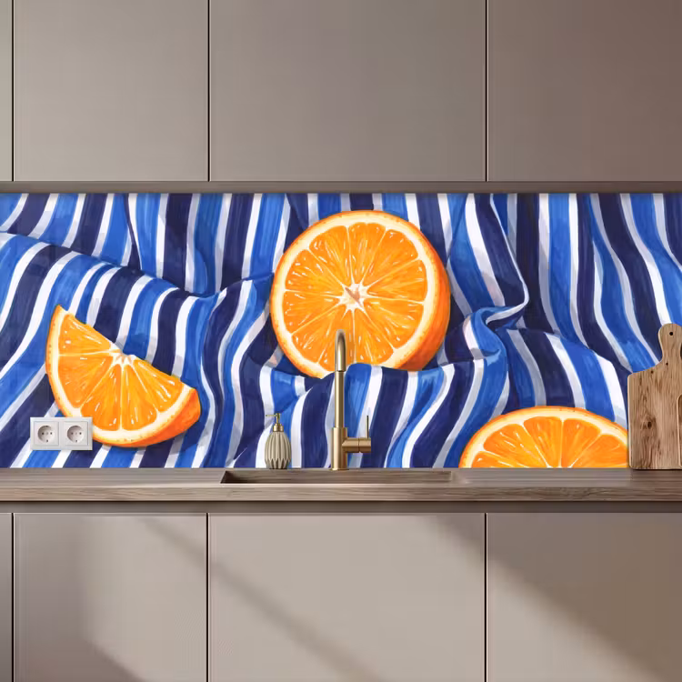 Küchenrückwand - Essen – Obst – Orange - Eten - Fruit - Oranje keuken achterwand 2 middel zz_3dshopping
