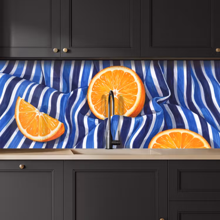 Küchenrückwand - Essen – Obst – Orange - Eten - Fruit - Oranje keuken achterwand 2 middel