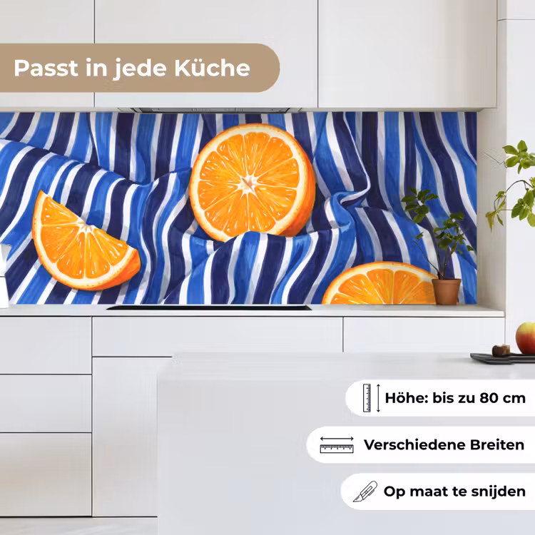 Küchenrückwand - Essen – Obst – Orange - Eten - Fruit - Oranje keuken achterwand 2 middel