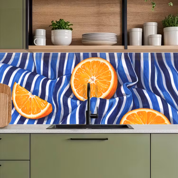 Küchenrückwand - Essen – Obst – Orange - Eten - Fruit - Oranje keuken achterwand 2 middel