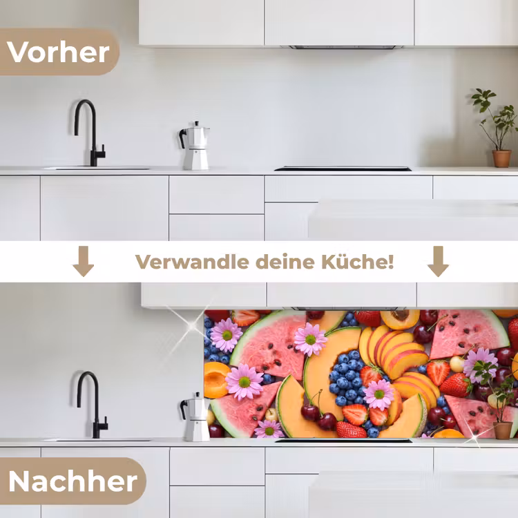 Eten - Fruit - Zomer - Kleurrijk keuken achterwand 2 middel -voor-na_DE