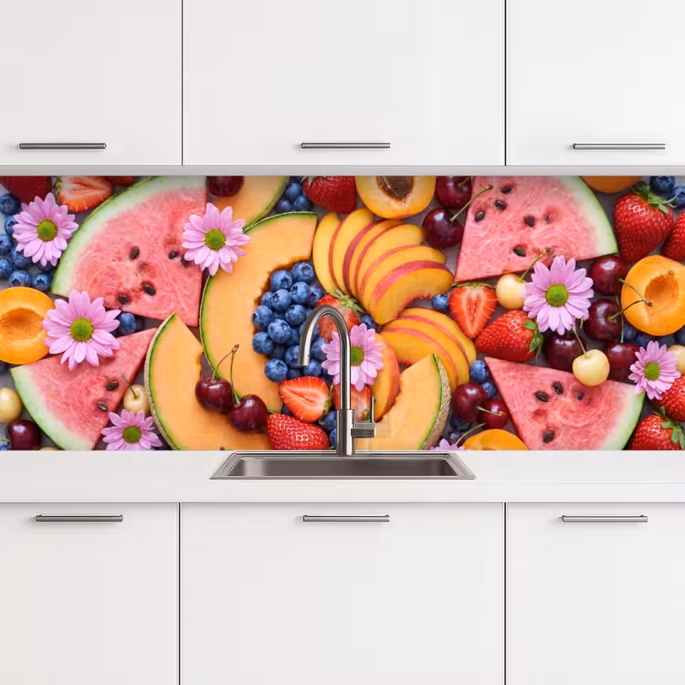 Eten - Fruit - Zomer - Kleurrijk keuken achterwand 2 middel -3d