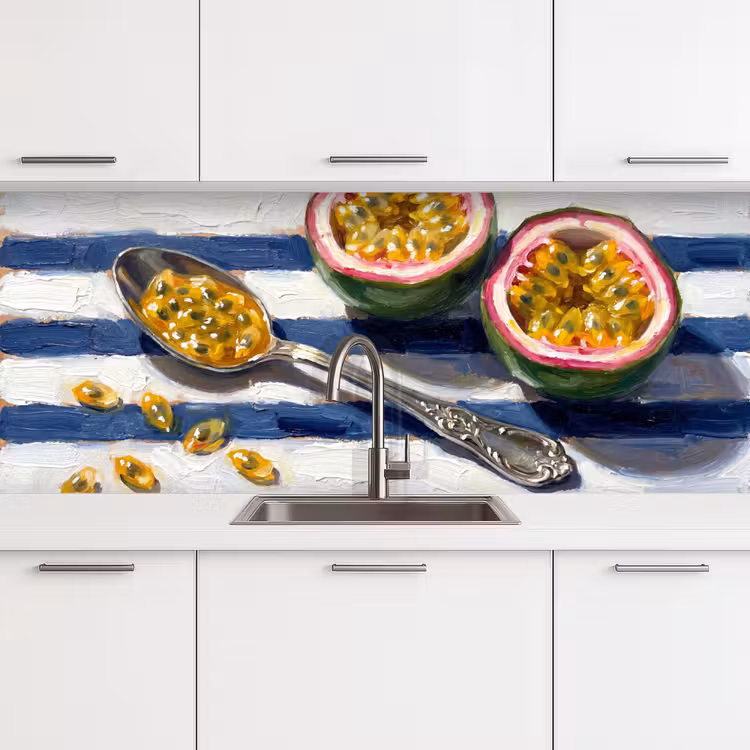 Eten - Passievrucht - Tropisch - Modern - Kleurrijk keuken achterwand 2 middel -3d