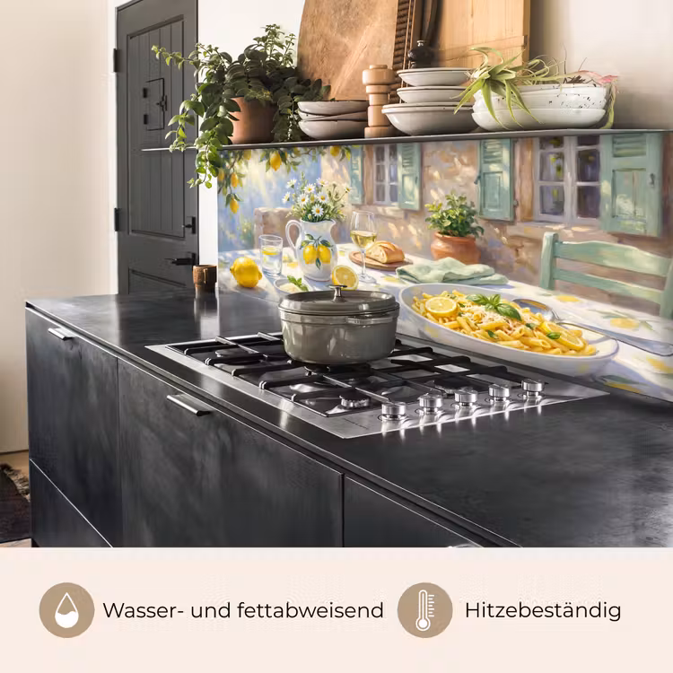 Eten - Terras - Zomer - Geschilderd - Geel keuken achterwand 2 middel -usp_DE