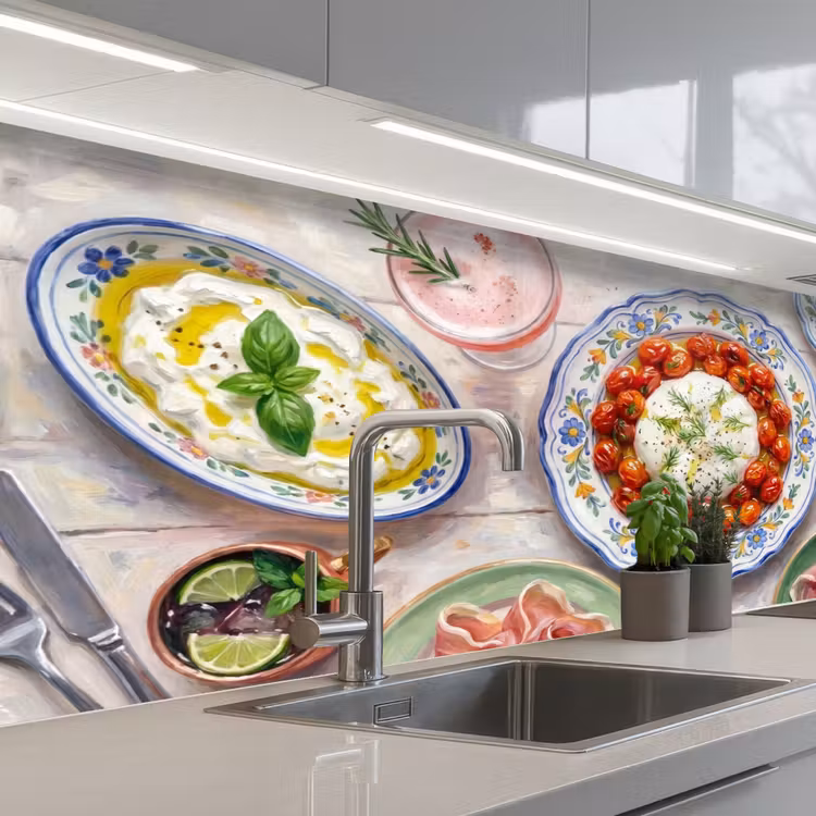 Eten - Tafel - Divers - Modern keuken achterwand 2 middel -3d_schuin