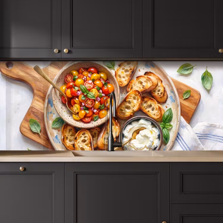 Eten - Tomaat - Brood - Kleurrijk - Keuken keuken achterwand 2 middel -sfeer1