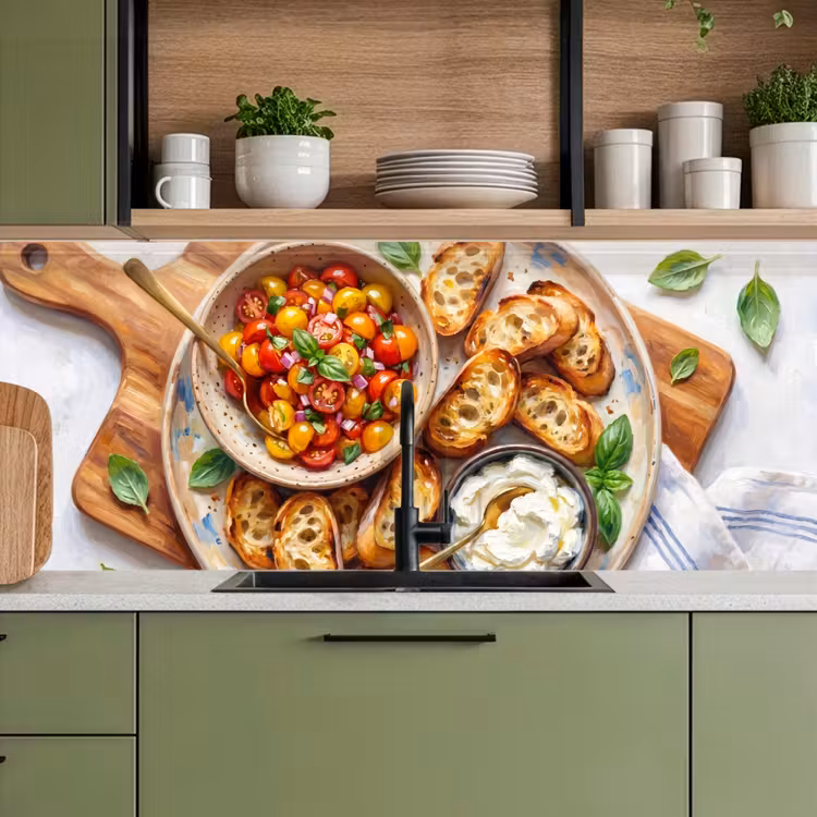 Eten - Tomaat - Brood - Kleurrijk - Keuken keuken achterwand 2 middel -sfeer3