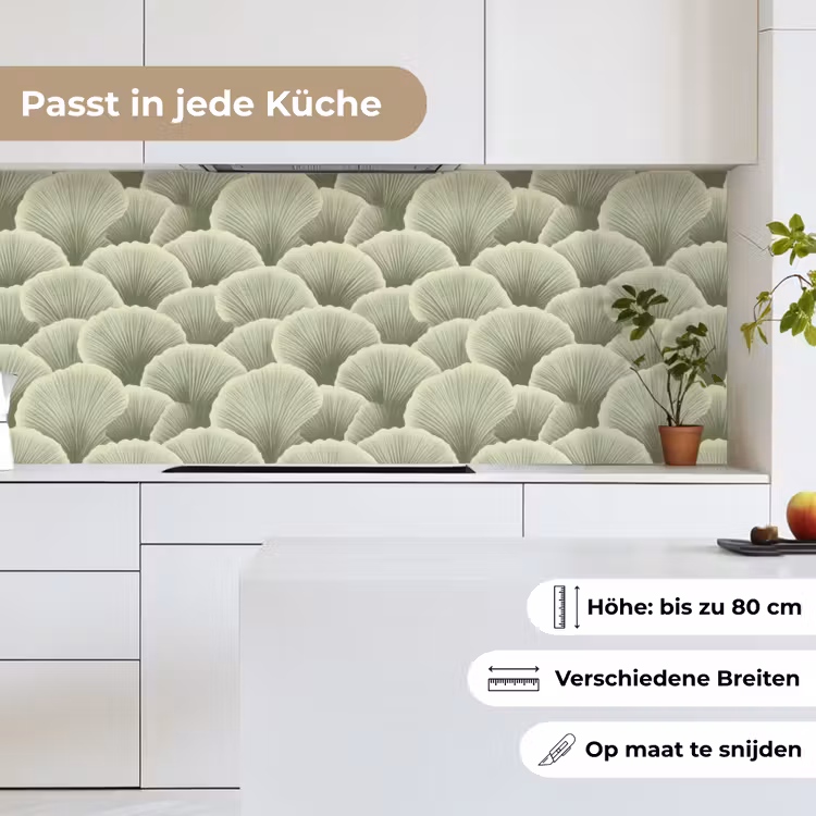 Waaier - Blad - Groen keuken achterwand 2 middel 871 -sfeer4_DE