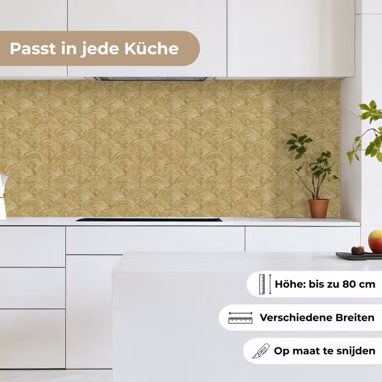 Waaier - Geometrisch - Groen keuken achterwand 2 middel 871 -sfeer4_DE