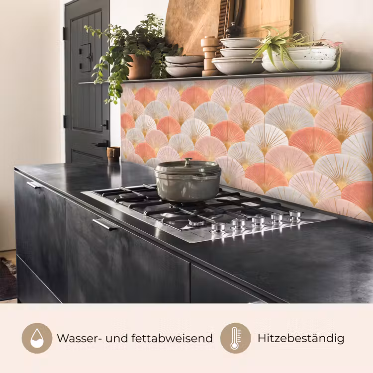 Waaiers - Goud - Roze keuken achterwand 2 middel 871 -usp_DE