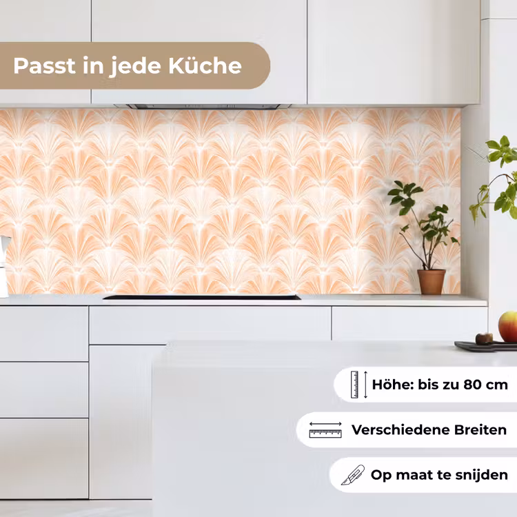 Waaier - Patroon - Perzik keuken achterwand 2 middel 871 -sfeer4_DE