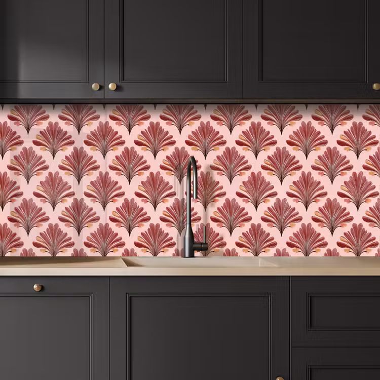 Waaier - Roze - Rood keuken achterwand 2 middel 871 -sfeer1