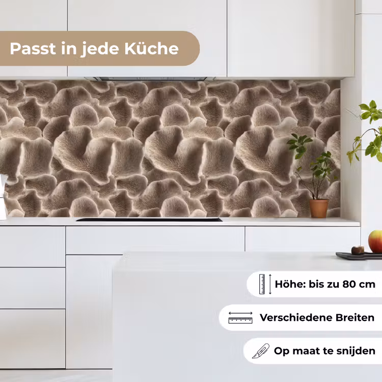 Waaiervorm - Beige - Vezel textuur keuken achterwand 2 middel 871 -sfeer4_DE