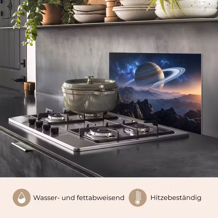 Fantasy - Kosmos - Landschap keuken achterwand spatscherm klein -usp_DE