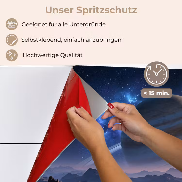Fantasy - Kosmos - Landschap keuken achterwand spatscherm klein -spatscherm_DE