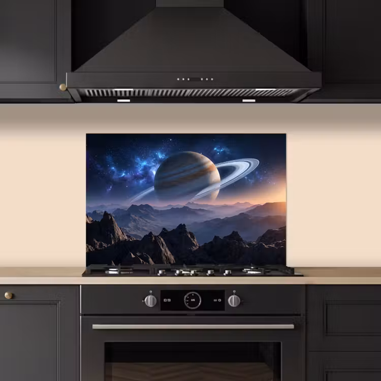 Fantasy - Kosmos - Landschap keuken achterwand spatscherm klein -sfeer1