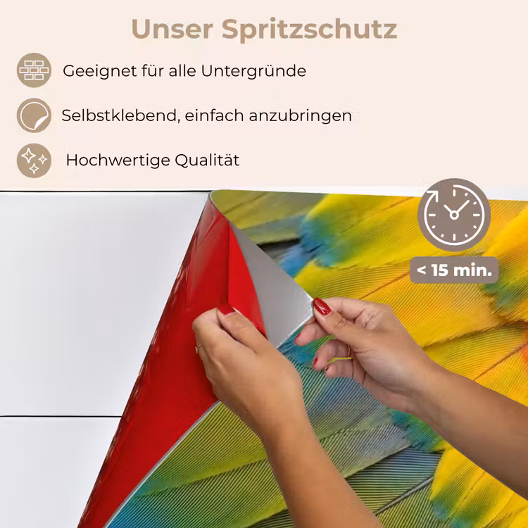 Veren - Ara - Kleurrijk keuken achterwand spatscherm klein -spatscherm_DE