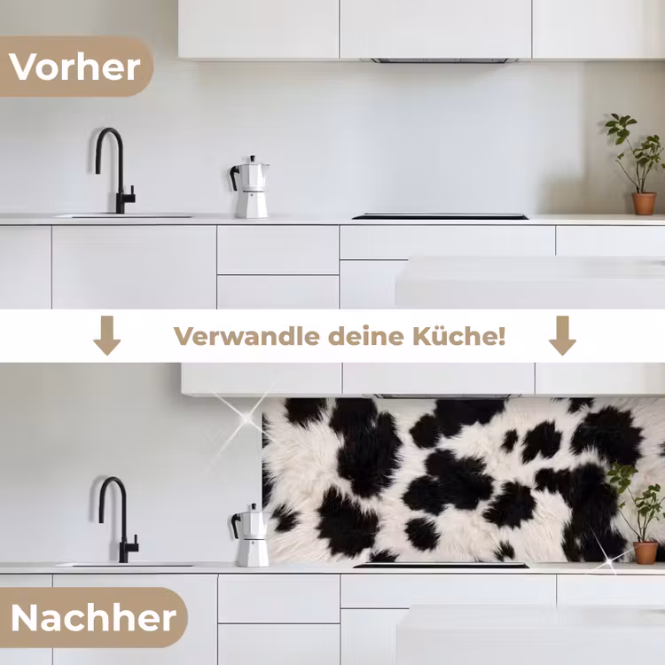 Bont - Textuur - Zwart - Wit keuken achterwand 2 middel -voor-na_DE