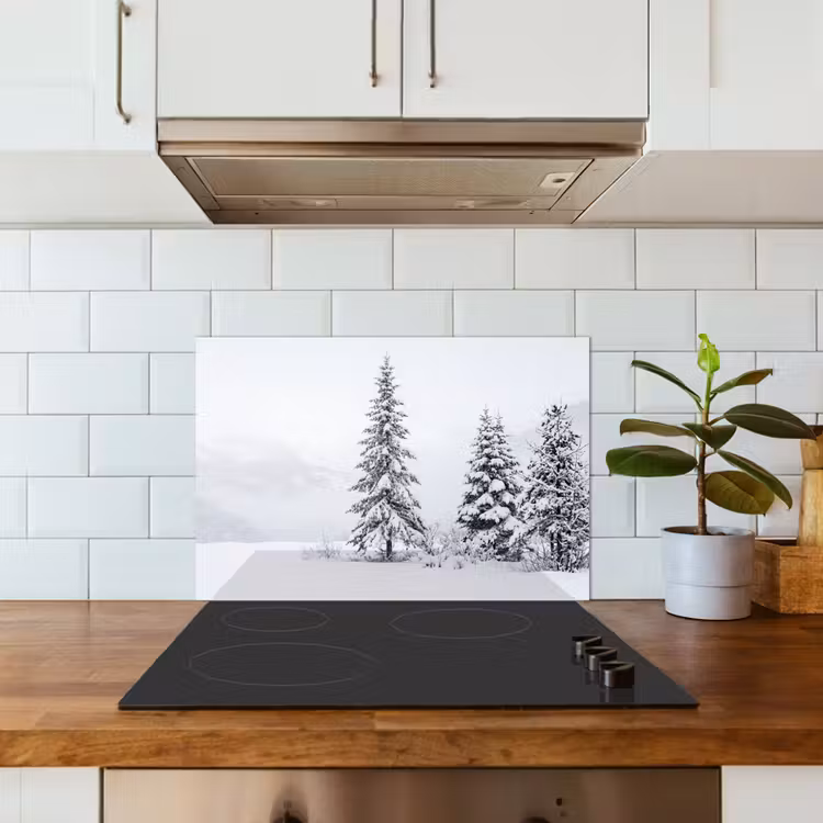 Fijnsparren - Sneeuw - Winter - Landschap - Stilte keuken achterwand spatscherm klein -sfeer2