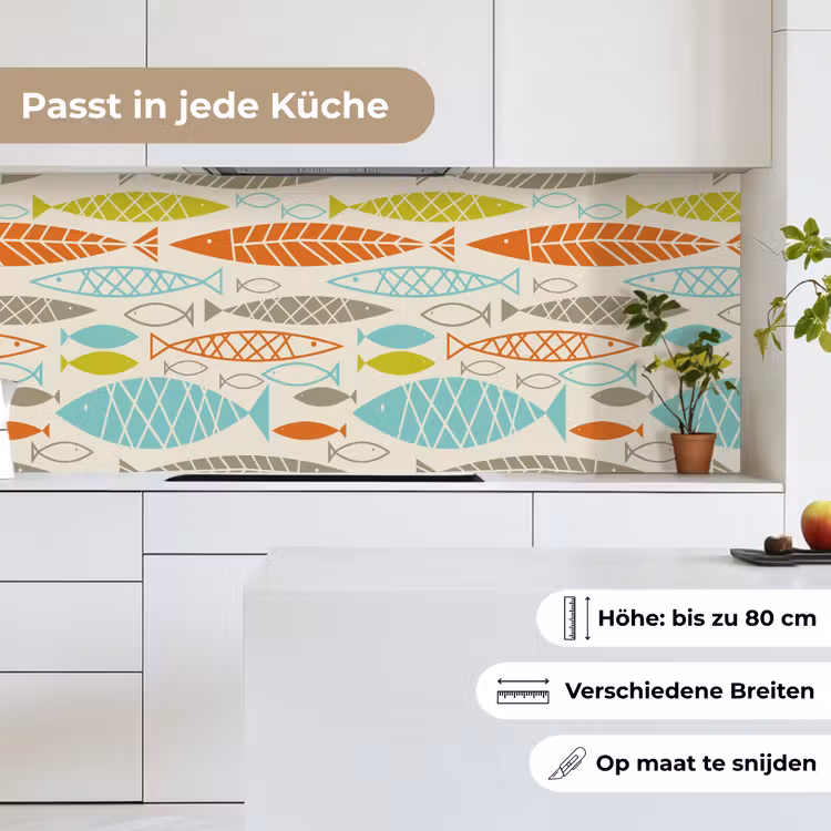 Vis - Jaren 50 - Patroon keuken achterwand 2 middel 871 -sfeer4_DE