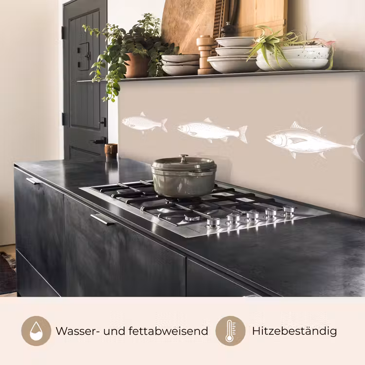 Vissen - Beige - Wit keuken achterwand 2 middel -usp_DE