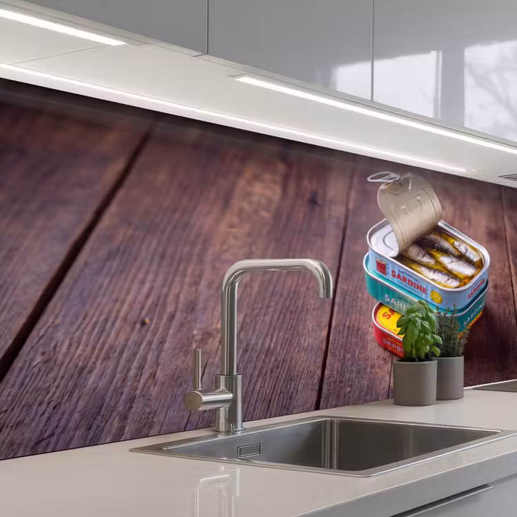 Küchenrückwand - Fisch – Dosen – Küche - Vis - Blikjes - Keuken keuken achterwand 2 middel