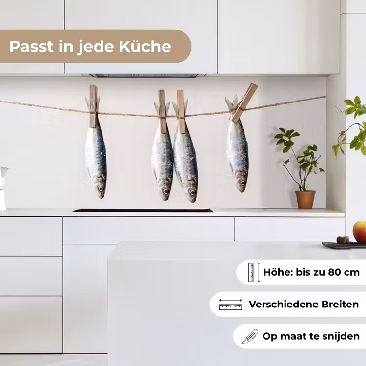 Küchenrückwand - Fisch – Hängend – Essen - Vis - Hangend - Eten keuken achterwand 2 middel