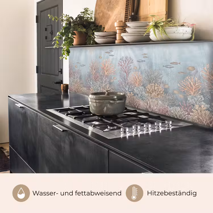Vis - Koraal - Oceaan - Illustratie - Onderwater keuken achterwand 2 middel -usp_DE