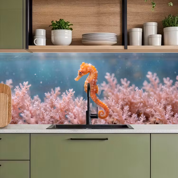 Vis - Koraal - Oceaan - Macro - Oranje keuken achterwand 2 middel -sfeer3