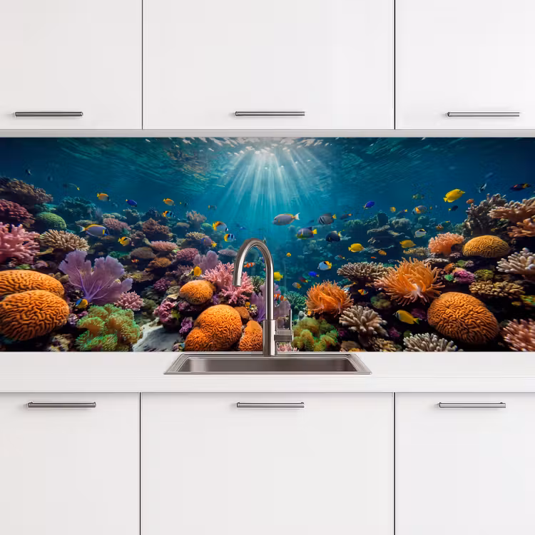 Vis - Koraal - Oceaan - Natuur - Kleurrijk keuken achterwand 2 middel -3d