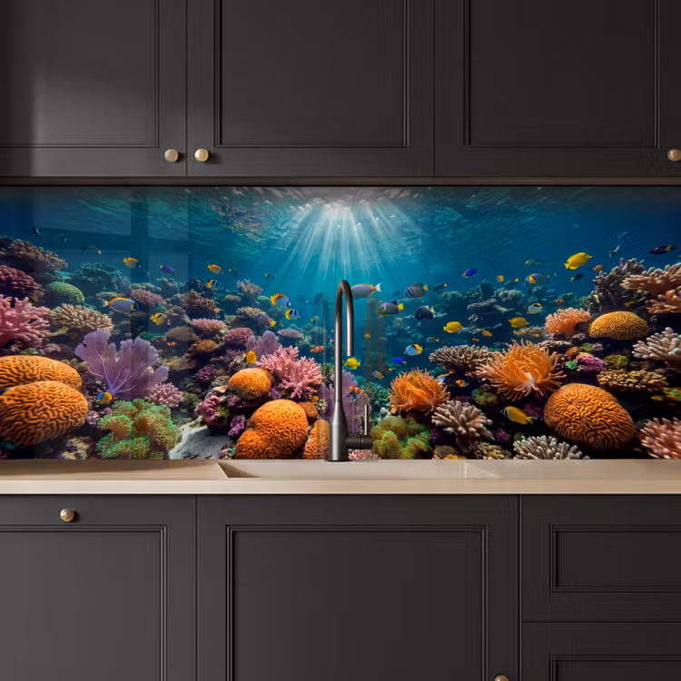Vis - Koraal - Oceaan - Natuur - Kleurrijk keuken achterwand 2 middel -sfeer1