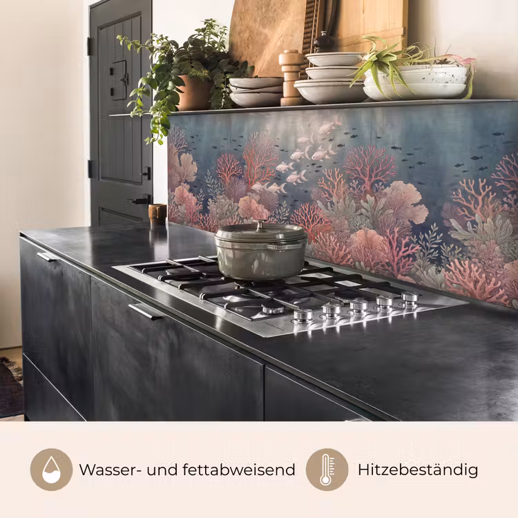 Vis - Koraal - Onderwater - Illustratie - Vintage keuken achterwand 2 middel -usp_DE