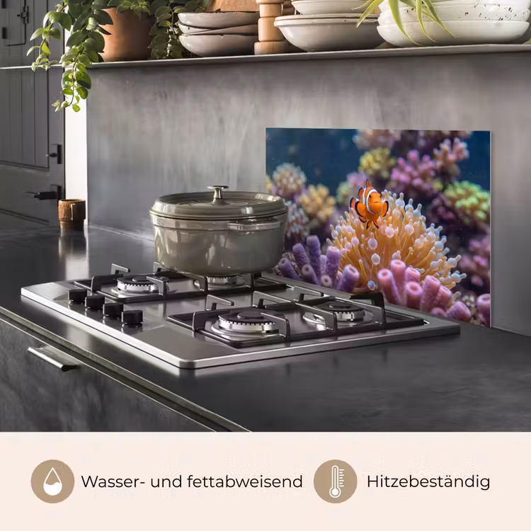 Vis - Koraal - Onderwater - Oranje - Dieren keuken achterwand spatscherm klein -usp_DE