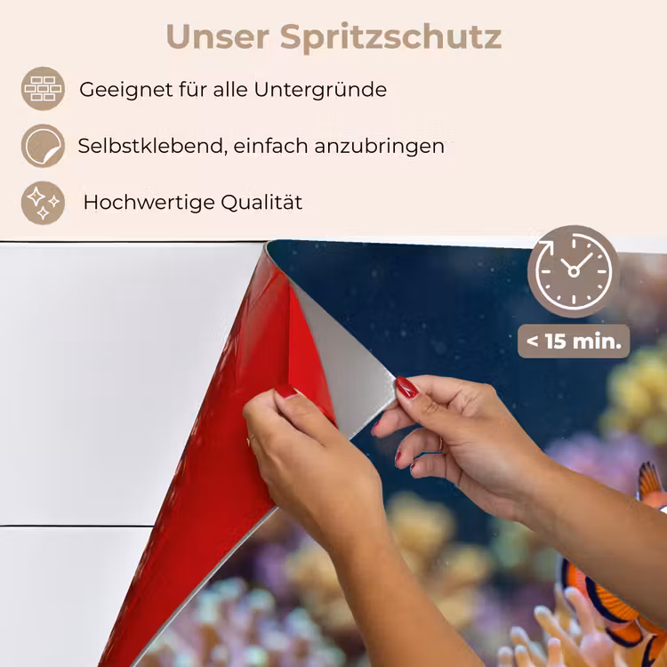 Vis - Koraal - Onderwater - Oranje - Dieren keuken achterwand spatscherm klein -spatscherm_DE