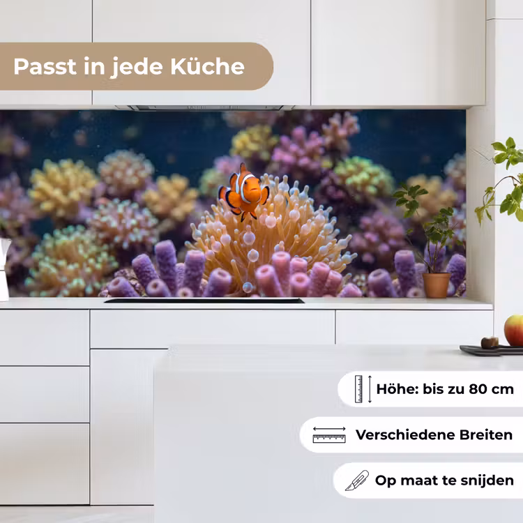 Vis - Koraal - Onderwater - Oranje - Dieren keuken achterwand 2 middel -sfeer4_DE