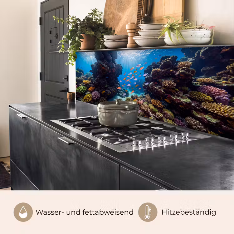 Vis - Koraalrif - Onderwater - Levendig - Blauw keuken achterwand 2 middel -usp_DE