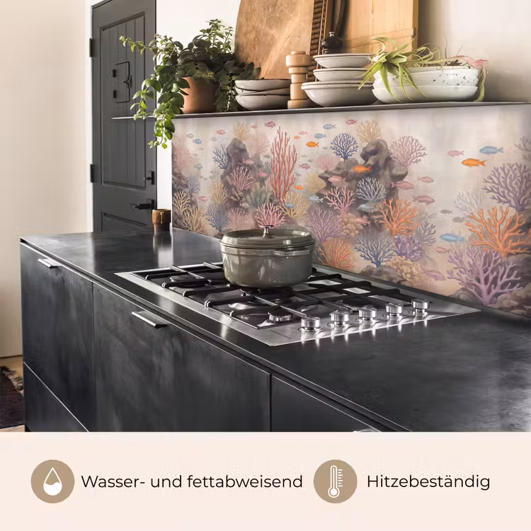 Vis - Koraalrif - Onderwaterwereld - Illustratie keuken achterwand 2 middel -usp_DE