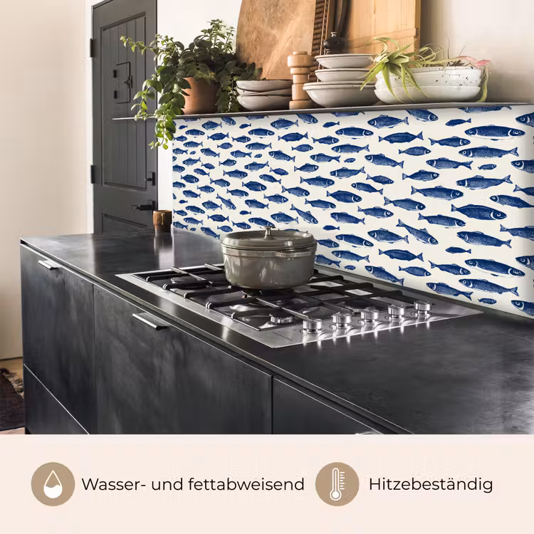 Vissen - Patroon - Blauw - Wit keuken achterwand 2 middel 871 -usp_DE