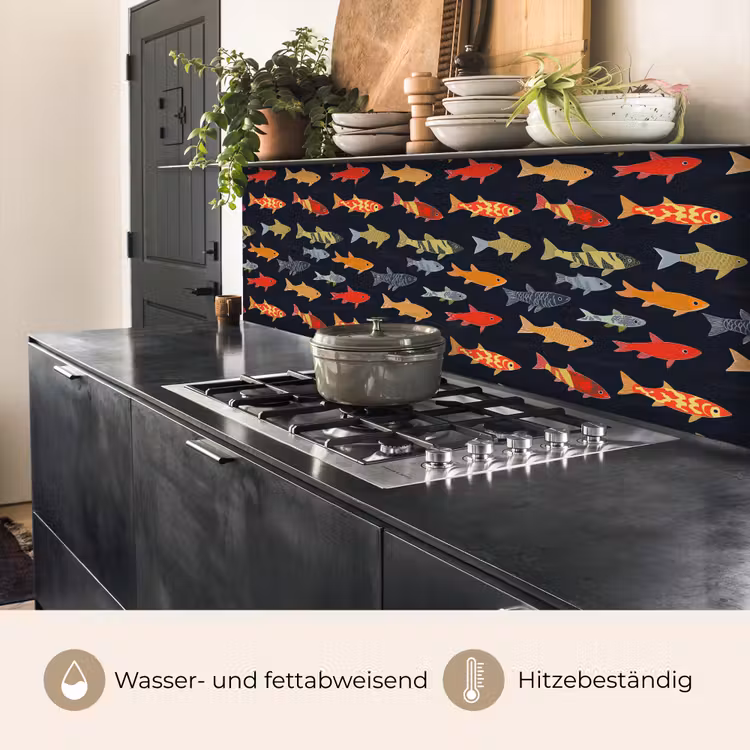 Vissen - Patroon - Kleurrijk keuken achterwand 2 middel 871 -usp_DE