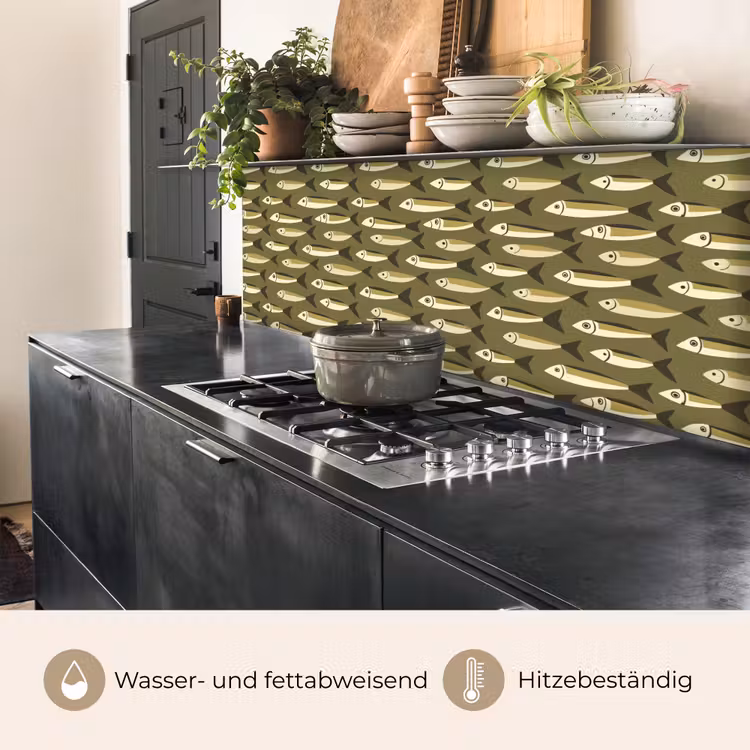 Vis - Patroon - Groen keuken achterwand 2 middel 871 -usp_DE
