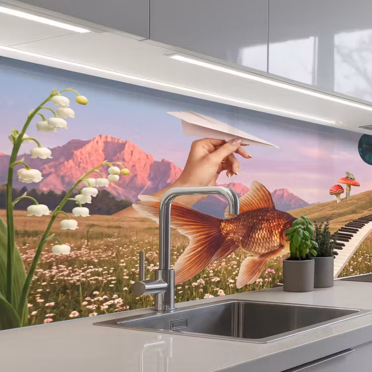 Küchenrückwand - Fisch – Natur – Abstrakt - Vis - Natuur - Abstract keuken achterwand 2 middel