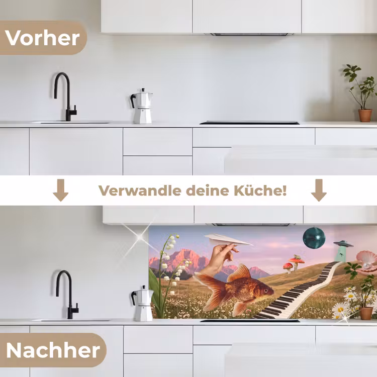 Küchenrückwand - Fisch – Natur – Abstrakt - Vis - Natuur - Abstract keuken achterwand 2 middel