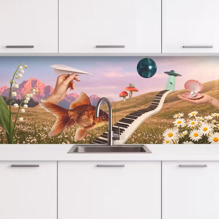 Küchenrückwand - Fisch – Natur – Abstrakt - Vis - Natuur - Abstract keuken achterwand 2 middel