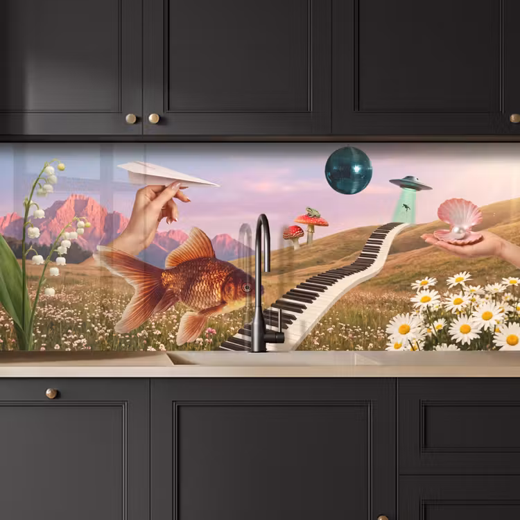 Küchenrückwand - Fisch – Natur – Abstrakt - Vis - Natuur - Abstract keuken achterwand 2 middel