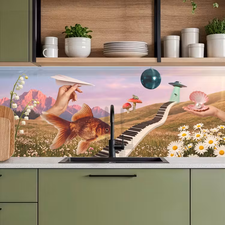Küchenrückwand - Fisch – Natur – Abstrakt - Vis - Natuur - Abstract keuken achterwand 2 middel