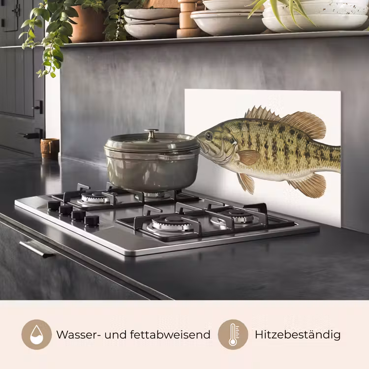 Vissen - Natuur - Vintage keuken achterwand spatscherm klein -usp_DE