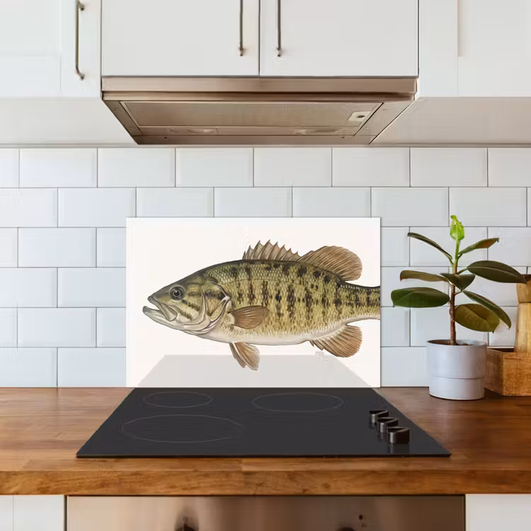 Vissen - Natuur - Vintage keuken achterwand spatscherm klein -sfeer2