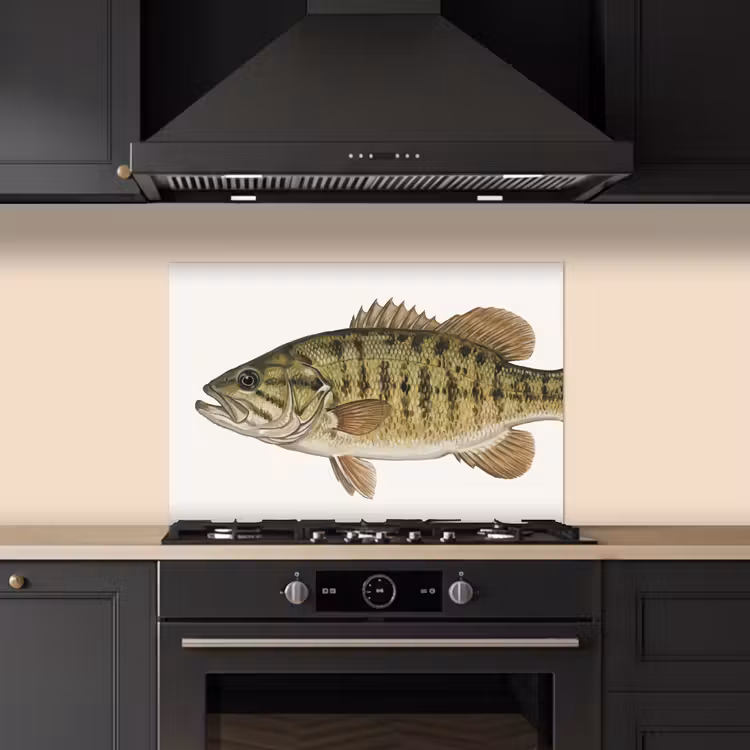 Vissen - Natuur - Vintage keuken achterwand spatscherm klein -sfeer1